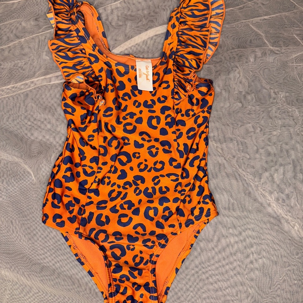 ✨3 for $20 ✨Cat & Jack Orange and Blue Animal Print Swimsuit